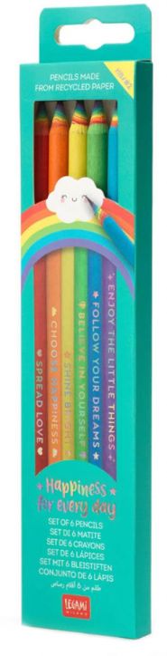 Комплект моливи Legami - Happiness for Every Day, HB