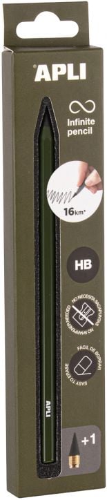 Графитен молив Apli Infinite Neon HB, зелен