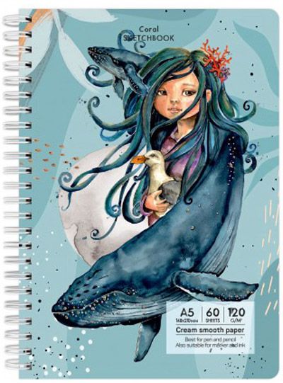 Скицник Drasca Having A Lovely Time: Coral, A5 60 листа