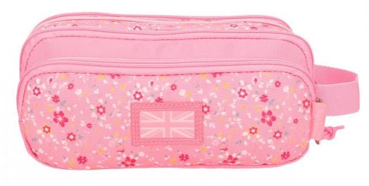 Несесер Pepe Jeans - Alenka Pink с пет отделения и ръкохватка