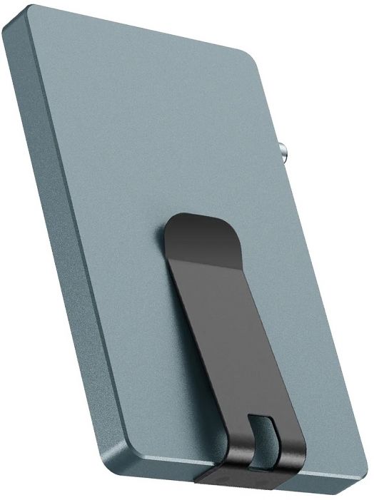 Алуминиев картодържател Valenta MagSafe Money Clip, сив
