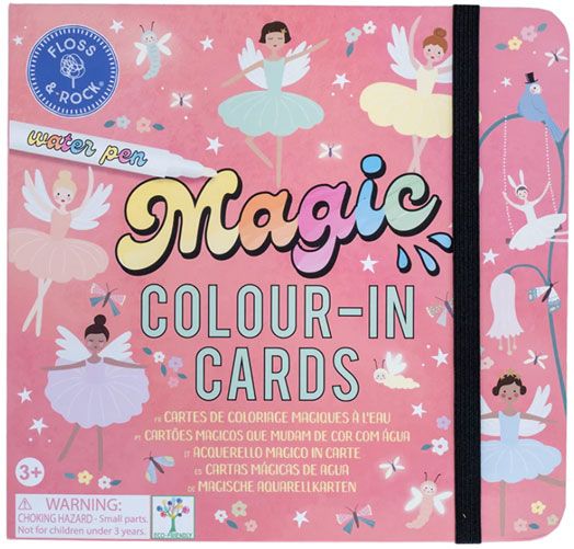 Оцветяване с вода Floss & Rock, Magic Colour-in cards, Enchanted - Балерини