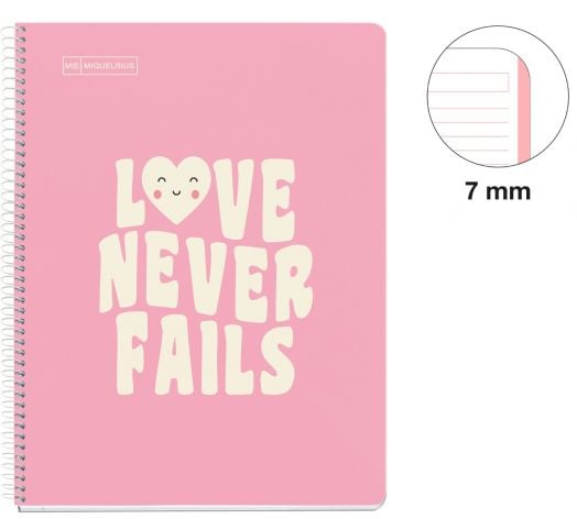 Тетрадка Miquelrius Messages А4 със спирала, 80 листа на широки редове