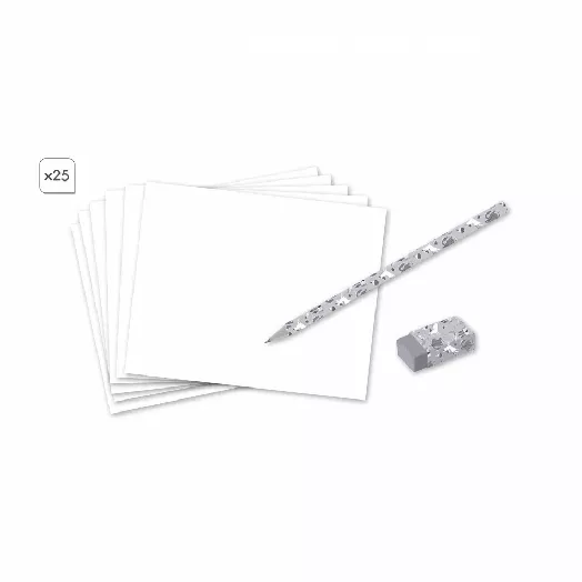 Комплект за рисуване стъпка по стъпка Janod - Фантастични животни