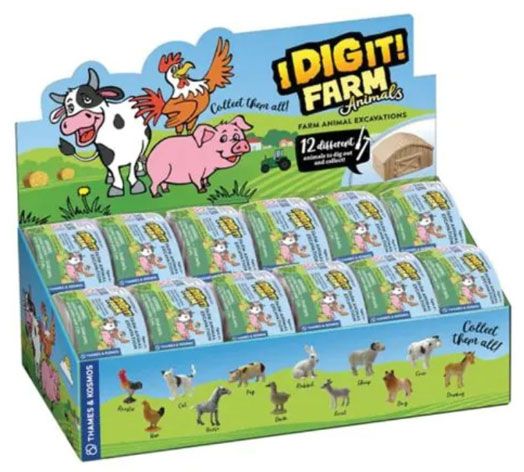 Игрален комплект Kosmos - Животни от фермата за изкопаване, асортимент