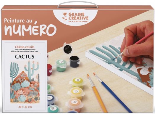 Комплект за рисуване по номера Graine Creative - Кактус 20 x 30 см.