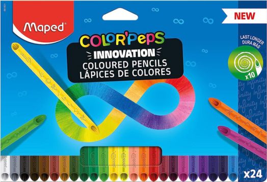 Цветни моливи Maped Color' Peps Infinity, 24 цвята