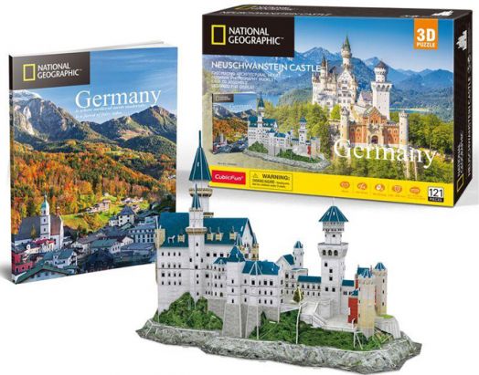 3D пъзел Cubic Fun National Geographic - Замъкът Нойшванщайн, 121 части