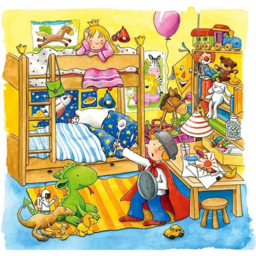 Дървен пъзел Goki - Моят ден