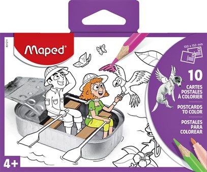 Картички за оцветяване Maped, 10 листа