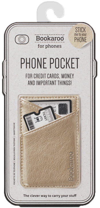 Залепващ се джоб за телефон, злато