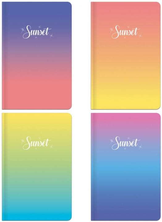 Тефтер Lastva Sunset А6, 96 листа с широки редове