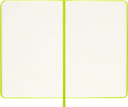 Джобен тефтер Moleskine Classic Lemon Green с твърди корици и нелинирани страници