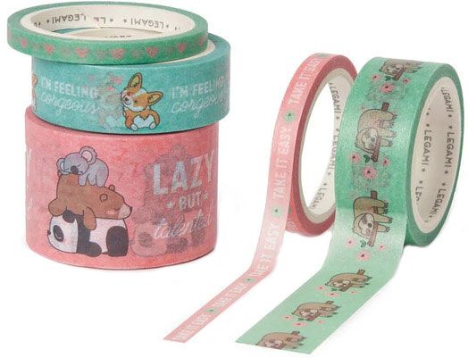 Комплект цветно тиксо Legami - Cute animals