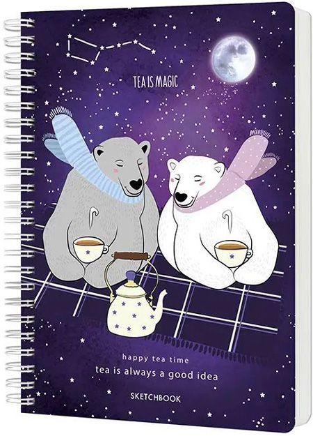 Скицник Drasca Happy Tea Time: Tea Is Magic, A6 60 листа