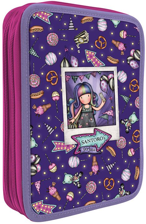 Ученически несесер Gorjuss Up and Away с две отделения, пълен