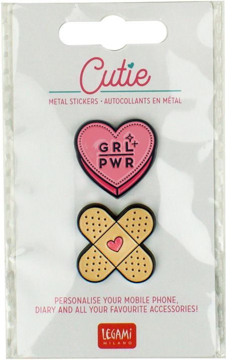 Метални стикери Legami - Girl Power, 2 бр.
