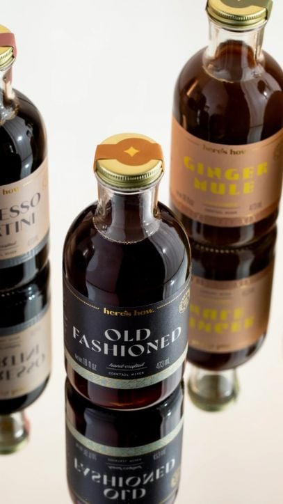 Микс за коктейл Here's How - Old Fashioned, 473 мл.