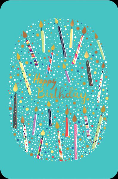 Картичка Editor: Разноцветни свещички