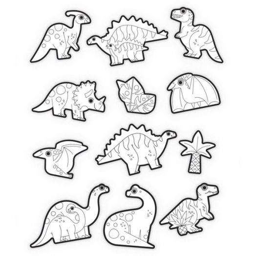 Стикери за оцветяване Crocodile Creek – Динозаври
