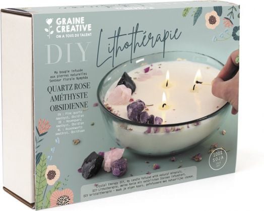 Комплект за правене на свещ Graine Creative - Литотерапия XXL