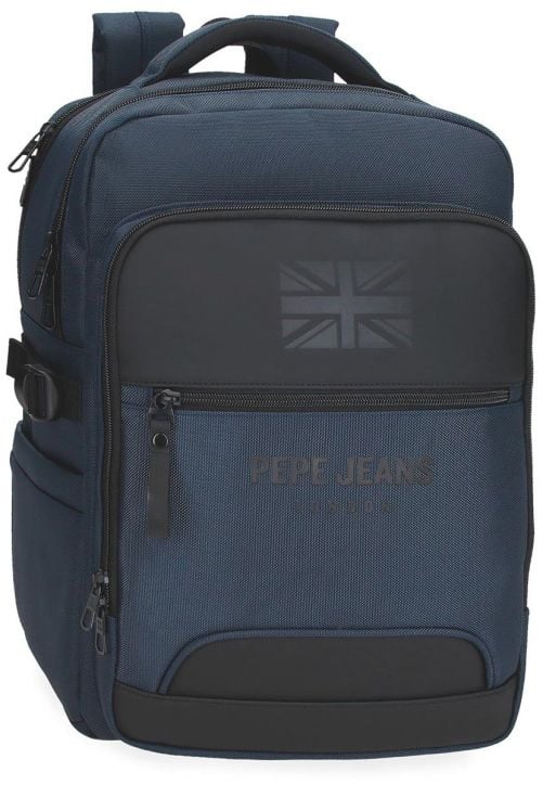 Раница за лаптоп Pepe Jeans Bromley Blue с две отделения