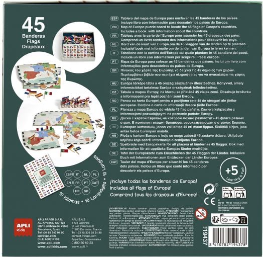 Детски пъзел Apli Kids - Флаговете на Европа