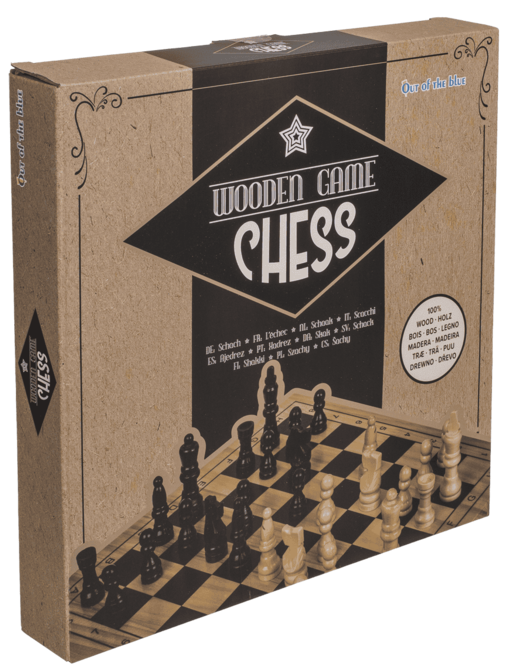 Дървен шах Out of the Blue, 28.5 х 28.5 см.