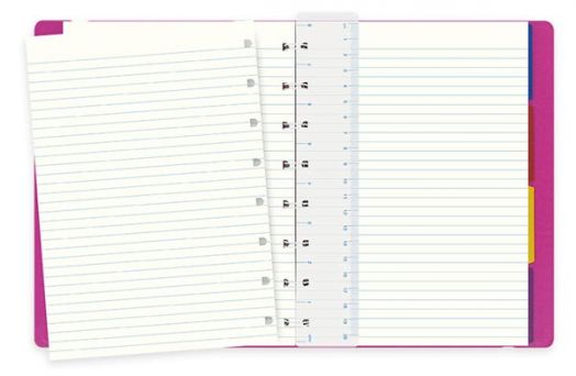 Тефтер Filofax Notebook Classic A5 Fuchsia със скрита спирала, ластик и линирани листа