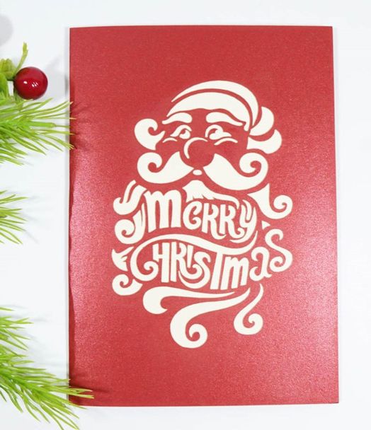 Поздравителна картичка Kiriori Дядо Коледа с шейна