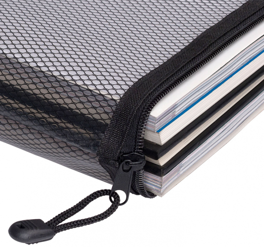 Папка с цип Snopake Mesh Zippa Bag A5, черна
