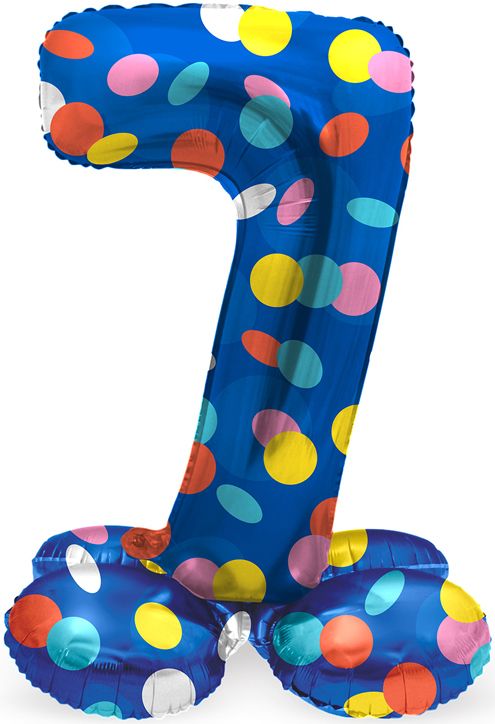 Фолиев балон Folat - Цифра 7, цветни точки