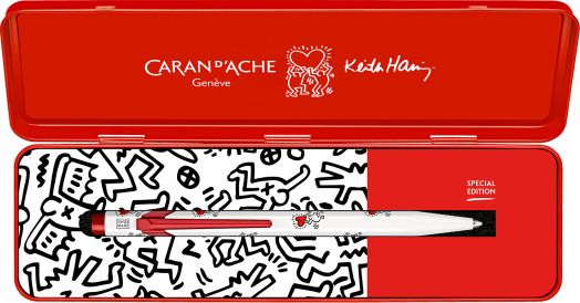 Химикалка Caran D'Ache 849 Keith Haring White Special Edition