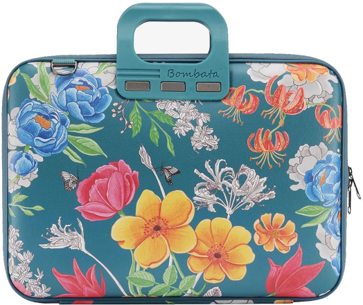 Чанта за лаптоп Bombata - Peonia, 13-14 инча, синя