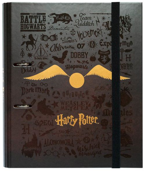 Класьор с два ринга Harry Potter, златен снич