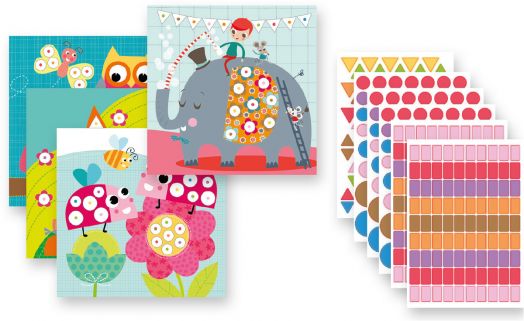 Игра със стикери Apli Kids - Слон, в метална кутия