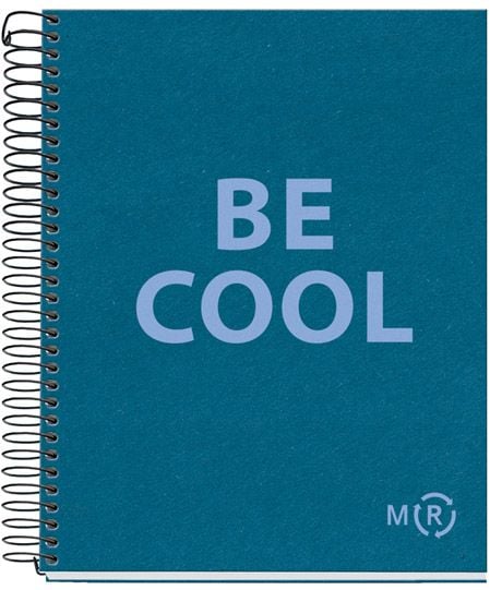 Тетрадка Miquelrius Be Eco A5 със спирала, 80 листа, малки квадратчета, сапфир