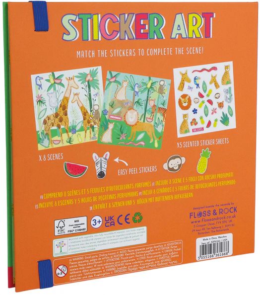 Творчески комплект със стикери Floss & Rock Sticker art - Jungle