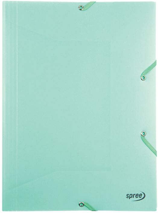 Папка с ластик Spree Pastel A4, зелена
