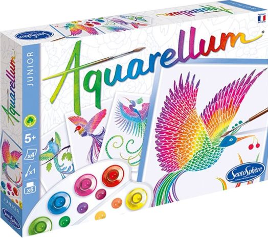 Комплект за оцветяване с акварелни бои - Райски птици