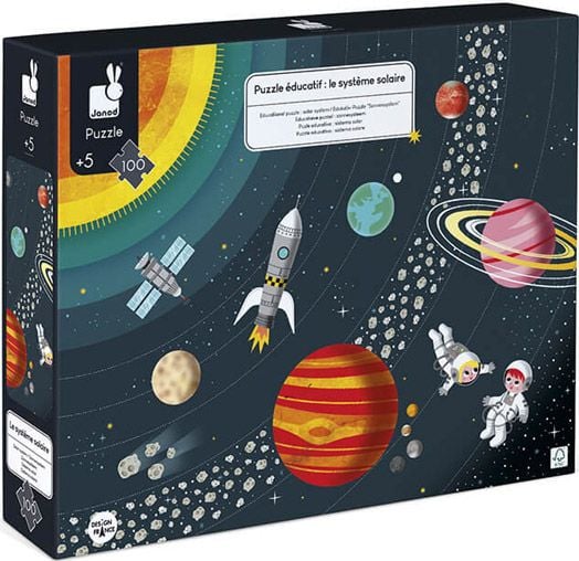 Образователен пъзел Janod - Слънчевата система