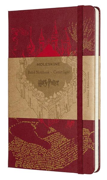 Класически тефтер Moleskine Limited Editions Harry Potter The Marauder’s Map с твърди корици и линирани страници
