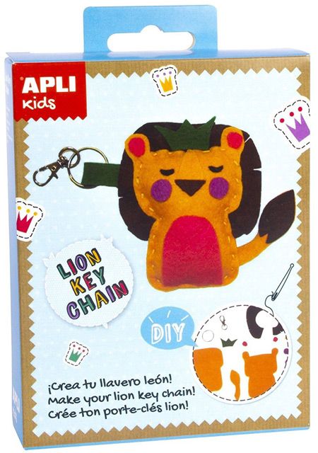 Творчески комплект Apli Kids: Направи сам ключодържател, лъвче