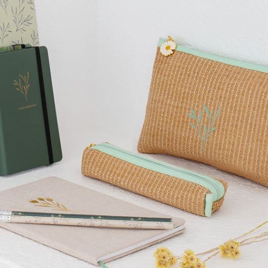 Плосък несесер Miquelrius Spring Flowers Raffia