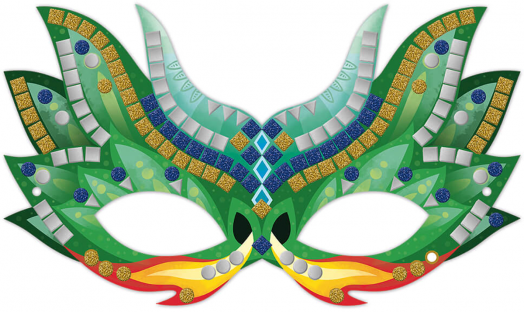 Творчески комплект Janod - Направи си маски с мозайка