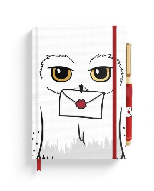 Тефтер Grupo Erik Harry Potter Hedwig A5 с химикалка