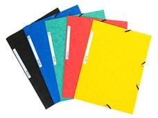 Картонена папка A4 с ластик, червена