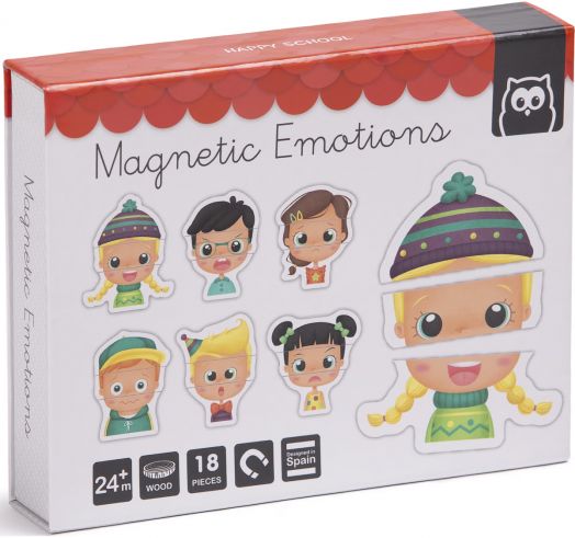 Дървен образователен магнитен пъзел Eureka Kids: Емоции