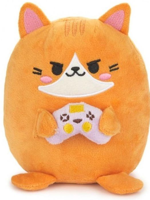 Ограничител за книги Balvi - Плюшено коте Kawaii, оранжево