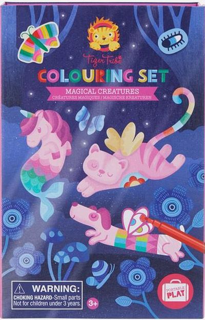 Комплект за оцветяване + стикери Tiger Tribe - Магически същества